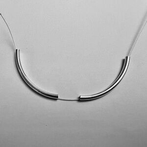 Sterling Silver Jewelry  hollow  Tubes Size 3x40  6 per pack